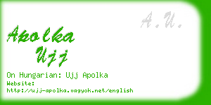 apolka ujj business card